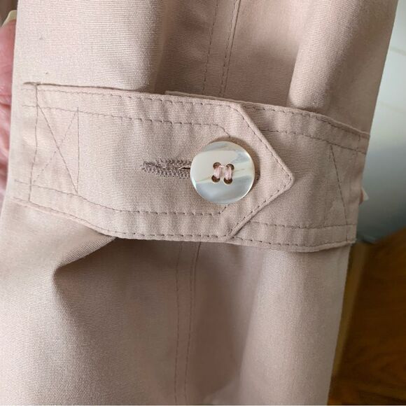 Vintage London Fog Blush pink Trench Coat Union Made 80s/90s oversized size 12 - Picture 10 of 16